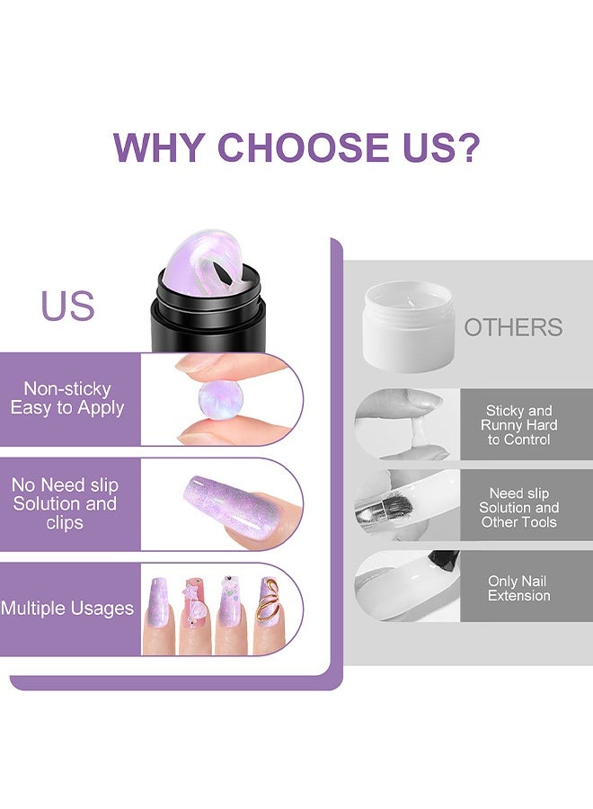 LIMEGIRL Non-sticky Aurora Extended Glue, Malleable Glue for Shaping, Phototherapy Nail Polish, Acrylic Nail Glue, 5g (02#) - Image 3